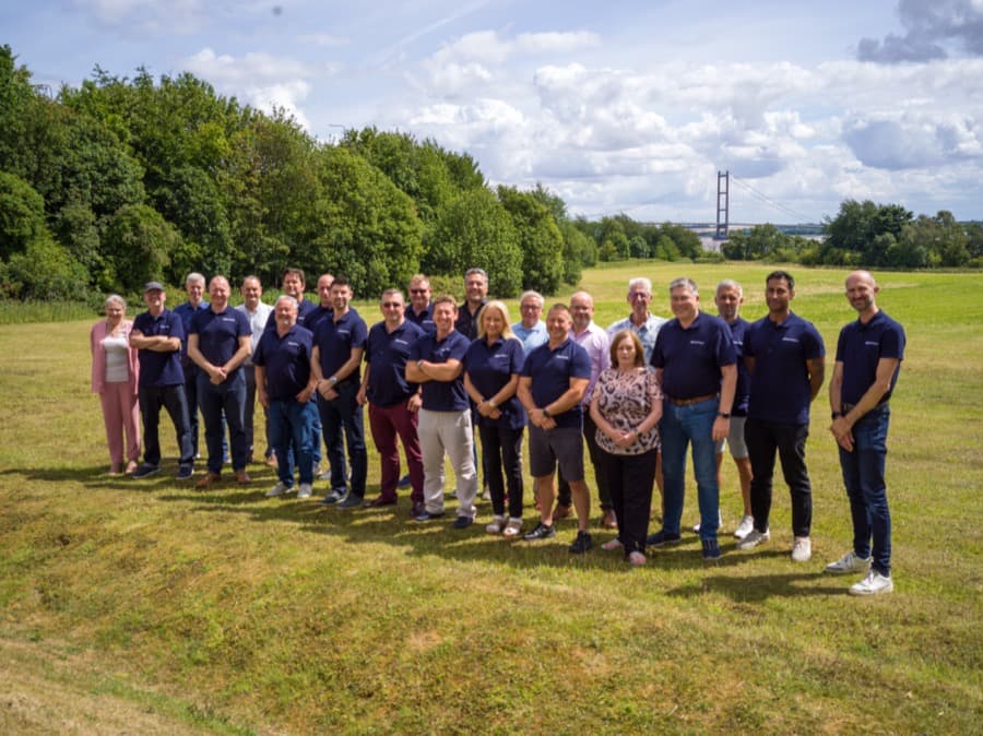 The whole group outside at a BCA conference