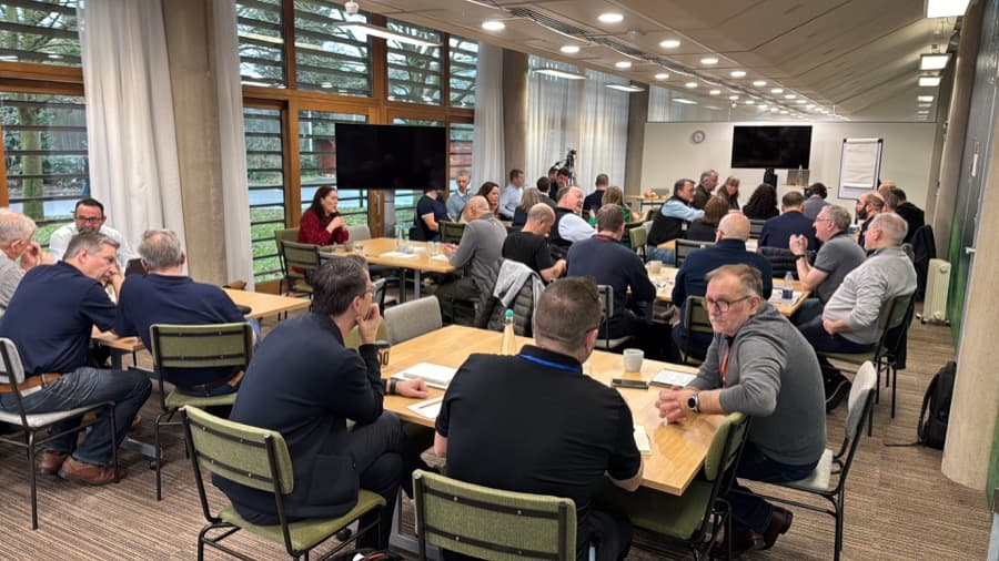 Members working in small groups